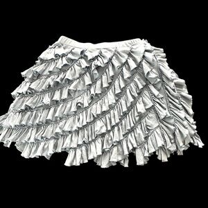 Lemon Loves Lime girls size 10 Blue Ruffle Mini Skirt Knit Cute